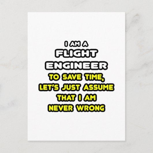 Grappige Flight Engineer T-shirts en geschenken Briefkaart (Voorkant)