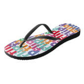 Grappige Flip & Flop Kleurrijke Wordplay Pun Lover Teenslippers (Schuin)