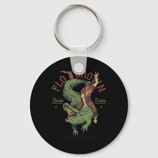 Grappige Flo Grown Florida Rodeo Sleutelhanger (Voorkant)