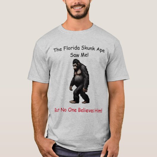 Grappige Florida Skunk Ape T-shirt (Voorkant)