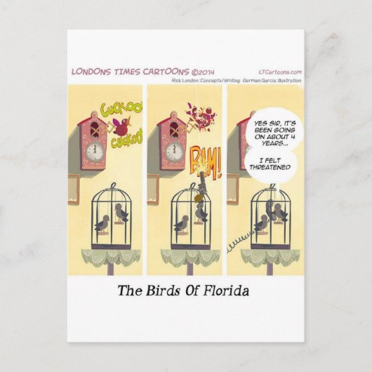Grappige Florida Stand Your Ground Vogels Briefkaart (Voorkant)