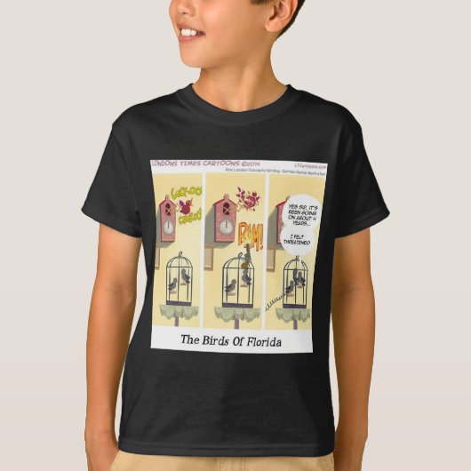 Grappige Florida Stand Your Ground Vogels T-shirt (Voorkant)