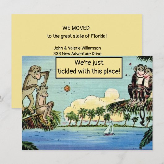 Grappige Florida verhuis aankondiging (Voorkant / Achterkant)