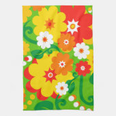 Grappige Flower Power Behang Theedoek (Verticaal)