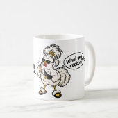 Grappige Fluffy Kip “Wat Denk Je?” Koffiemok (Voorkant rechts)