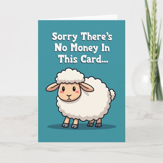 Grappige Fluffy Schaap Verjaardagskaart Kaart (Voorkant)