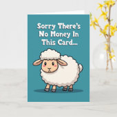 Grappige Fluffy Schaap Verjaardagskaart Kaart (Gele Bloem)