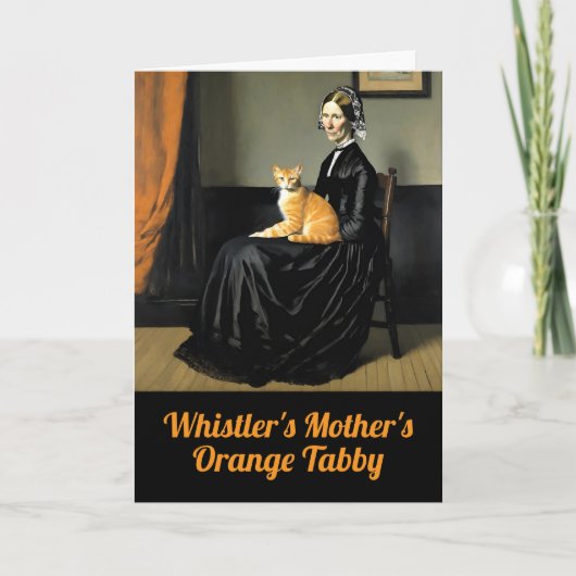 Grappige fluitersmoeder oranje tabby kaart (Voorkant)