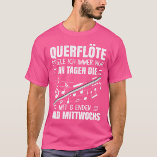 Grappige fluitinstrumentenmuzikant Woodwind Fluit T-shirt