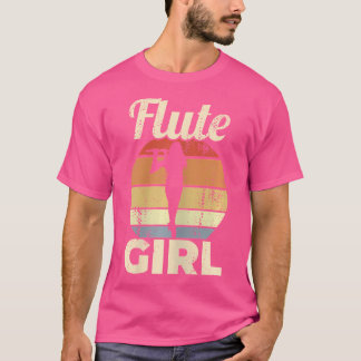 Grappige fluitmeisje fluitist blokfluit meisjes t-shirt