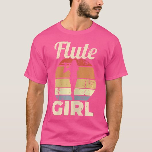 Grappige fluitmeisje fluitist blokfluit meisjes t-shirt (Voorkant)