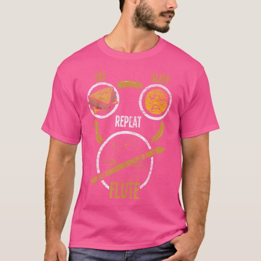 Grappige fluitspeler muzikant fluitist cadeau idee t-shirt (Voorkant)