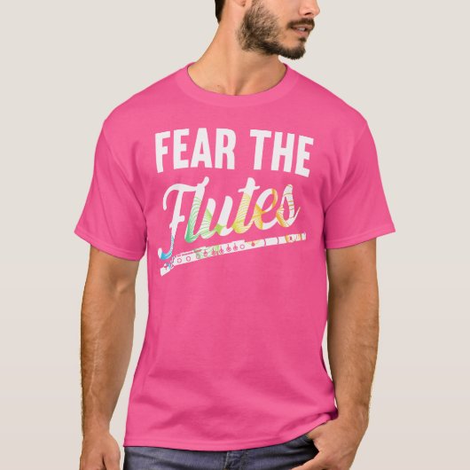 Grappige fluitspeler Shirt Vrees de fluiten cadeau (Voorkant)