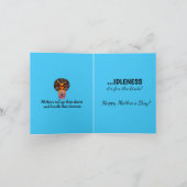 Grappige Fly Word Art Afro-Amerikaanse Moederdag Kaart (Binnen)