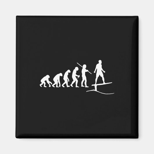 Grappige Foils Surfen Boarding Evolutie Golf Surfe Magneet (Voorkant)