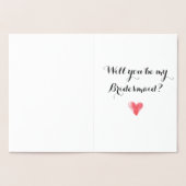 Grappige folie bruidsmeisje kaart (Binnen)