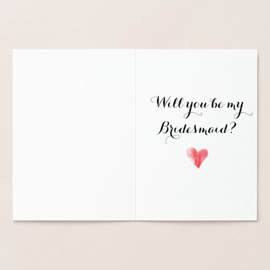 Grappige folie bruidsmeisje kaart (Binnen)