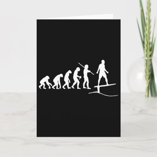 Grappige Folies Surfen Boarden Evolutie Golf Surfe Kaart (Voorkant)