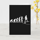 Grappige Folies Surfen Boarden Evolutie Golf Surfe Kaart (Gele Bloem)