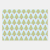 Grappige folk kerstboom vakantie inpakpapier vel (Voorkant 3)