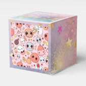 Grappige Foodie monsters gezichten Bedankdoosjes (Voorkant Zijde)