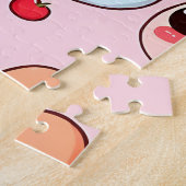 Grappige Foodie monsters gezichten Legpuzzel (Zijkant)