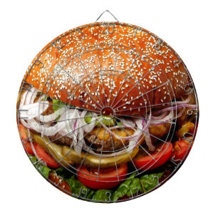 Grappige foodie nieuwigheid cheeseburger hamburger dartbord