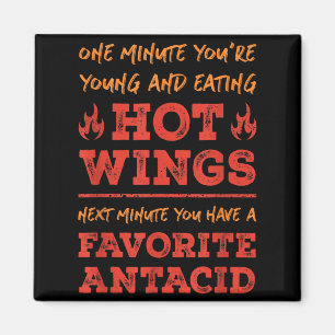 Grappige Foodie Quote Hete Vleugels Bbq Buffalo Ki Magneet