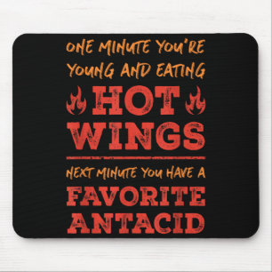 Grappige Foodie Quote Hot Wings Bbq Buffalo Kip Muismat