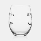 Grappige fooienpot wijnglas zonder voet (Links)