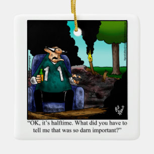 Grappige Football Fan Humor Keramisch Ornament