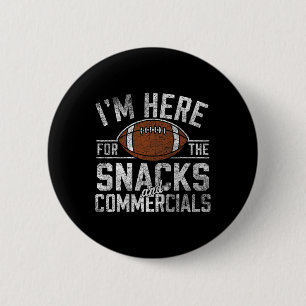 Grappige Football snacks en commercials geschenken Ronde Button 5,7 Cm