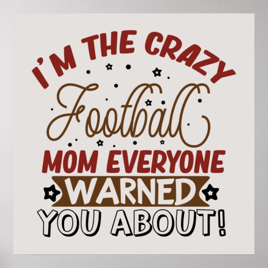 grappige footballs mama poster (Voorkant)