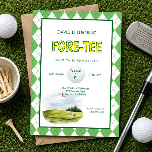 Grappige Fore-tee Golf 40e Verjaardag Kaart
