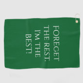 Grappige FOREgeef De Rest Citaat Groen Golfhanddoek (Horizontaal)