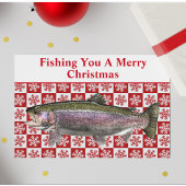 Grappige forel Gevist Pun Kerstmis Feestelijke Cus Feestdagen Kaart