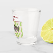 Grappige forel Gevist Pun Kerstmis Feestelijke Cus Shot Glas (Rechts)
