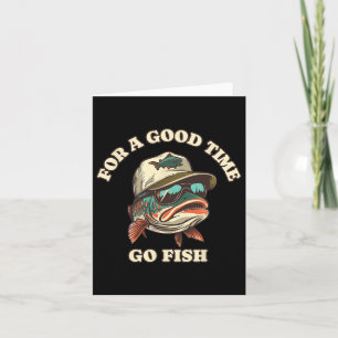 Grappige Forel Visser Vissen Goede Tijd Grap  Kaart