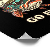 Grappige forel visser Vist goede tijd grap Poster (Hoek)