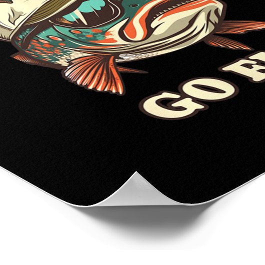 Grappige forel visser Vist goede tijd grap Poster (Hoek)