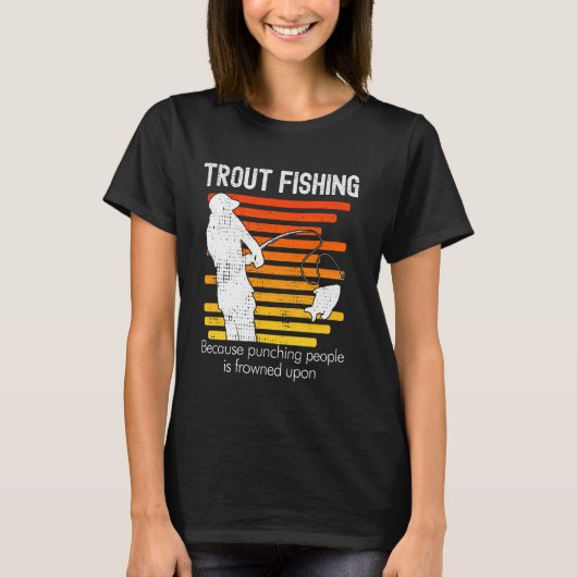 Grappige Forelvissen Retro T-shirt (Voorkant)