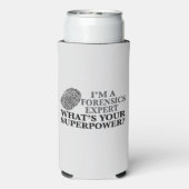 Grappige forensisch expert forensische vingerafdru seltzer blikjeskoeler (Seltzer Achterkant)