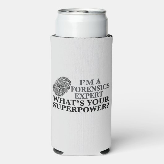 Grappige forensisch expert forensische vingerafdru seltzer blikjeskoeler (Seltzer Achterkant)