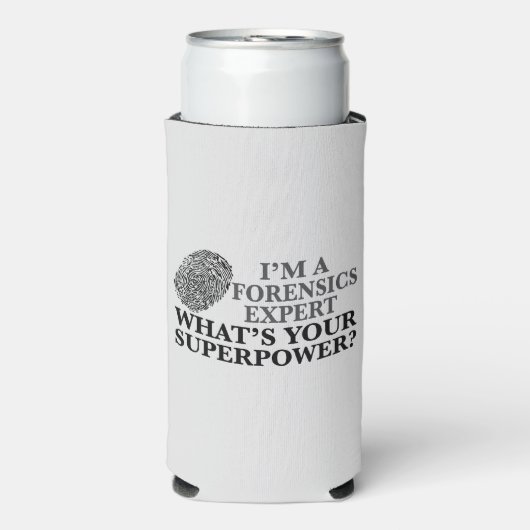 Grappige forensisch expert forensische vingerafdru seltzer blikjeskoeler (Seltzer Voorkant)