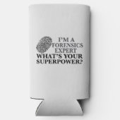 Grappige forensisch expert forensische vingerafdru seltzer blikjeskoeler (Achterkant)