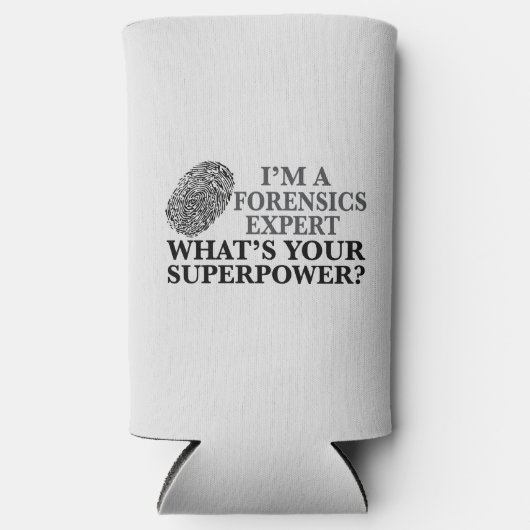 Grappige forensisch expert forensische vingerafdru seltzer blikjeskoeler (Voorkant)