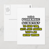 Grappige forensisch wetenschapper T-shirts Briefkaart (Voorkant / Achterkant)