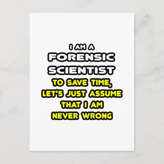 Grappige forensisch wetenschapper T-shirts Briefkaart (Voorkant)