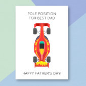 Grappige Formule 1 Car Pun Vaderdag Kaart