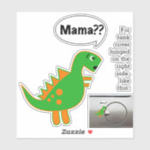 Grappige Fossil Fuel Decal Baby Dino bij Gas Tank Sticker (Vel)